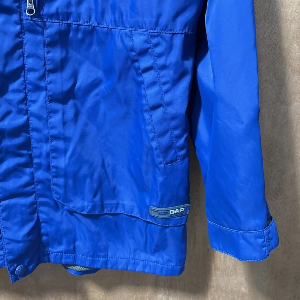 Gap‎ Boys Blue Hooded Zip Rain Jacket XXL 14-16